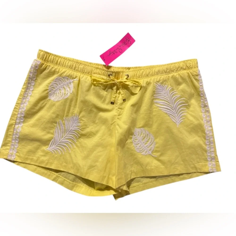 NEW Katia sequined embroidered palm leaf shorts Lilly Pulitzer